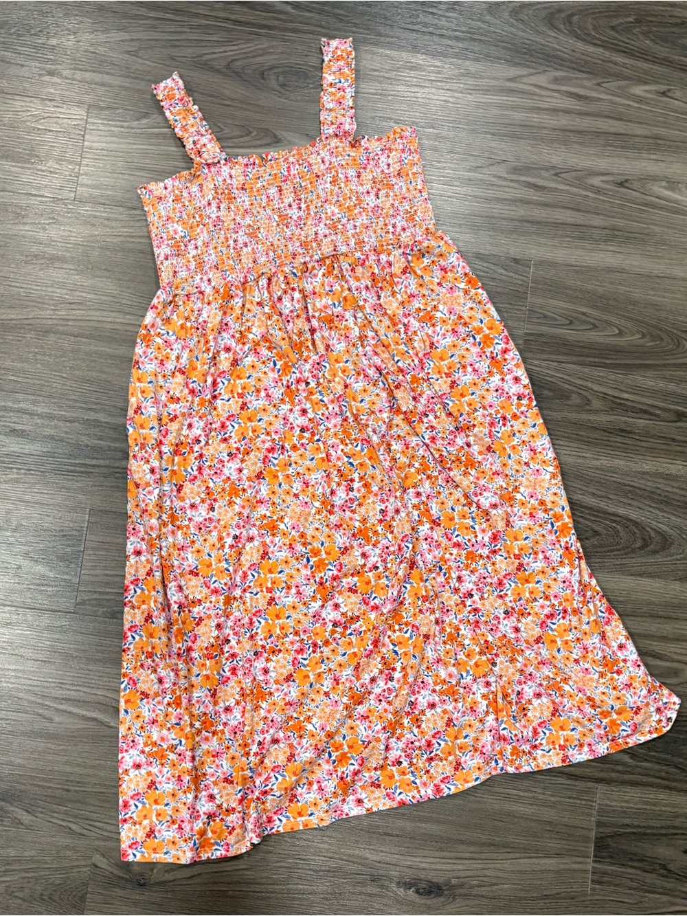 Old Navy Orange and Pink Floral Sundress
